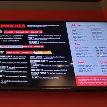 Jimmy John's - Menu April 2025 - Sandwiches Near Me - New York, New York Jimmy John's - Menu April 2025 - Sandwiches Near Me - New York, New York