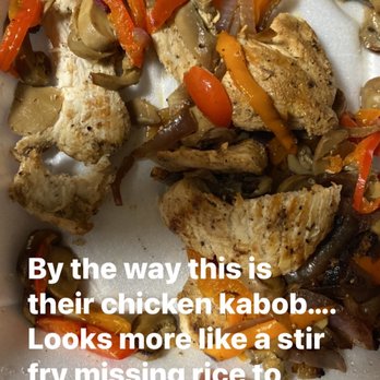 Caesars Coney & Grill - It's supposed to be a chicken kabob but it looks more like a cheap fajita - Hot Dogs Near Me - Dearborn Heights, Michigan
