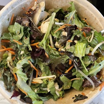 Carrot Express - Oriental crunch salad. They missed the cashews and tortilla strips - Salad Near Me - Miami, Florida Carrot Express - Oriental crunch salad. They missed the cashews and tortilla strips - Salad Near Me - Miami, Florida