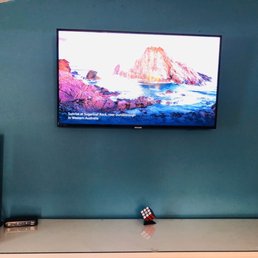 43" tv mounted in bedroom. Look at how neat it looks with concealed wires! 43" tv mounted in bedroom. Look at how neat it looks with concealed wires!