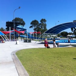 Waterworld Aquatic Centre - Slides and plenty of well kept grass