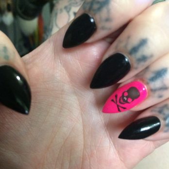 Star Nails - Acrylic nails from Star Nails. I added the skull decal myself. - Beauty & Spas Near Me - Lindsay, Ontario Star Nails - Acrylic nails from Star Nails. I added the skull decal myself. - Beauty & Spas Near Me - Lindsay, Ontario