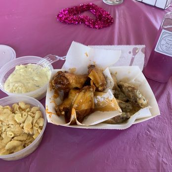 Wing N It - Potato salad, Mac and cheese, honey hot and garlic parm wings, purple rain lemonade - Chicken Wings Near Me - Twentynine Palms, California Wing N It - Potato salad, Mac and cheese, honey hot and garlic parm wings, purple rain lemonade - Chicken Wings Near Me - Twentynine Palms, California