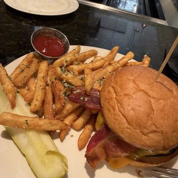 The Fitz - Black Garlic Burger w/ truffle fries - New American Near Me - Milwaukee, Wisconsin The Fitz - Black Garlic Burger w/ truffle fries - New American Near Me - Milwaukee, Wisconsin