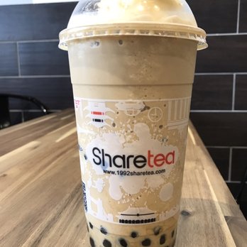 Sharetea - Coffee ice blended with ice cream + pearls. Refreshing and nicely sweetened after the ice cream is mixed in. - Bubble Tea Near Me - Carrollton, Texas Sharetea - Coffee ice blended with ice cream + pearls. Refreshing and nicely sweetened after the ice cream is mixed in. - Bubble Tea Near Me - Carrollton, Texas