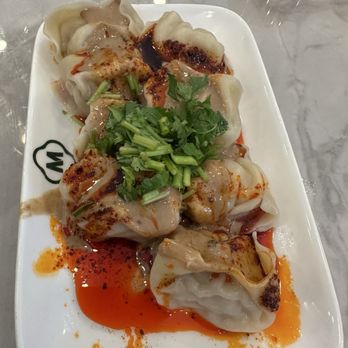 M Dumpling - Boiled Red Chili Pork Wonton (4 stars) est 680cal, P22g, C46g, F44g - Dim Sum Near Me - San Ramon, California M Dumpling - Boiled Red Chili Pork Wonton (4 stars) est 680cal, P22g, C46g, F44g - Dim Sum Near Me - San Ramon, California