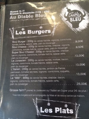 Menu photo 2 Au Diable Bleu Strasbourg, 67 Menu photo 2 Au Diable Bleu Strasbourg, 67