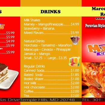 Marcela's Chicken - Drinks - Peruvian Near Me - Temple Hills, Maryland