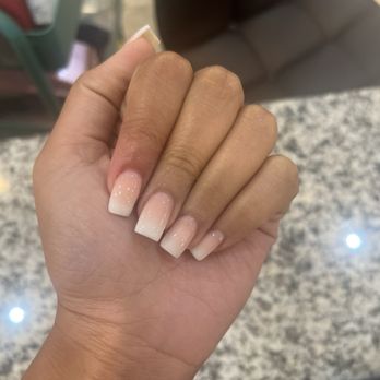Lux Nails & Spa - Ombré pink and white - Nail Salons Near Me - Lilburn, Georgia