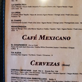 Barrio Queen - Handy crafty.drink menu - Mexican Near Me - Glendale, Arizona