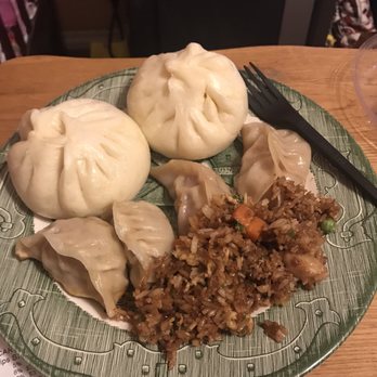 Mayflower Dumpling Express - Cheeseburger bun, Pork Bun, Pork dumplings, Beef and onion dumplings, and fried rice. So yummy!!! - Dim Sum Near Me - Anaheim, California Mayflower Dumpling Express - Cheeseburger bun, Pork Bun, Pork dumplings, Beef and onion dumplings, and fried rice. So yummy!!! - Dim Sum Near Me - Anaheim, California