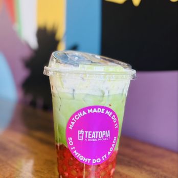 Teatopia - Banana strawberry matcha - Coffee & Tea Near Me - Brea, California Teatopia - Banana strawberry matcha - Coffee & Tea Near Me - Brea, California