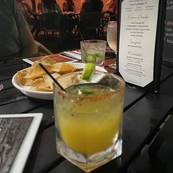 Bongo Burrito - Mango margarita with jalapeño and tajin rim. - Desserts Near Me - Seaford, New York