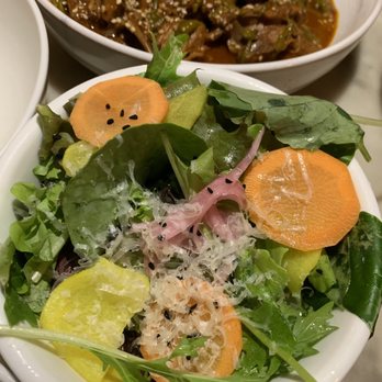 Verde Mesa - House salad and beef curry - Caribbean Near Me - San Juan, Puerto Rico Verde Mesa - House salad and beef curry - Caribbean Near Me - San Juan, Puerto Rico