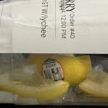 Sunmerry Bakery - Kumquat Lemon GT w/lychee Jelly.... umm but with an extra sticker - Bakeries Near Me - San Diego, California Sunmerry Bakery - Kumquat Lemon GT w/lychee Jelly.... umm but with an extra sticker - Bakeries Near Me - San Diego, California