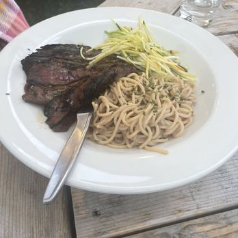Fin & Fern - Hoisin marinated steak- A special for that night - Salad Near Me - Stonington, Maine Fin & Fern - Hoisin marinated steak- A special for that night - Salad Near Me - Stonington, Maine