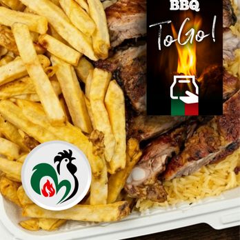 Long Ave BBQ - Half order BBQ Ribs with fries and rice - Barbeque Near Me - Hillside, New Jersey
