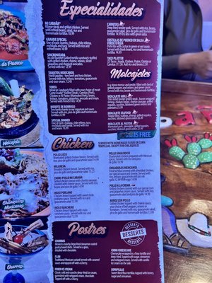 Menu photo 4 Mi Cabana Jacksonville, NC