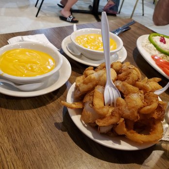 Rutt's Hut - Onion rings and cheese sauce sides - Hot Dogs Near Me - Clifton, New Jersey Rutt's Hut - Onion rings and cheese sauce sides - Hot Dogs Near Me - Clifton, New Jersey