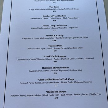 Heirloom - Menu - Wine Bars Near Me - Virginia Beach, Virginia