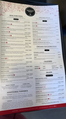 Menu photo 5 Regents Pizzeria San Diego, CA