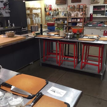 The Brooklyn Kitchen - Upstairs kitchen set up for our class - Cooking Schools Near Me - Brooklyn, New York