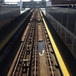 SEPTA Girard Station - View from walk way over pass towards river.