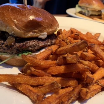 Yard House - House Lamb Burger with Sweet Potato Fries $15.45 + $1 (sweet potato fries) - New American Near Me - Honolulu, Hawaii Yard House - House Lamb Burger with Sweet Potato Fries $15.45 + $1 (sweet potato fries) - New American Near Me - Honolulu, Hawaii