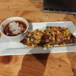 Tony's Restaurant and Bar - Grilled Walleye with chilli soup