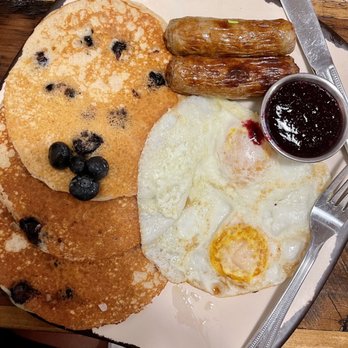 Egg Harbor Café - Blueberry Pancakes Griddle Combo! - Breakfast & Brunch Near Me - Hinsdale, Illinois Egg Harbor Café - Blueberry Pancakes Griddle Combo! - Breakfast & Brunch Near Me - Hinsdale, Illinois