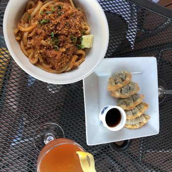 SALT|SOY - Crab udon noodles, wild mushroom dumplings, and Life's a Peach cocktail - Izakaya Near Me - Memphis, Tennessee SALT|SOY - Crab udon noodles, wild mushroom dumplings, and Life's a Peach cocktail - Izakaya Near Me - Memphis, Tennessee