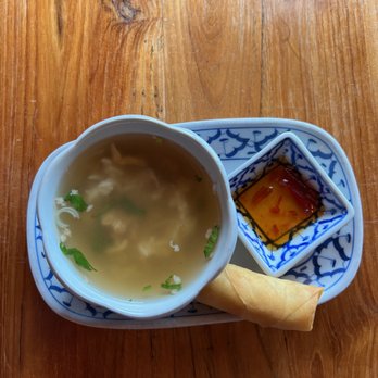 Thai Ruby - Chicken rice soup and sprint roll - Thai Near Me - The Villages, Florida Thai Ruby - Chicken rice soup and sprint roll - Thai Near Me - The Villages, Florida