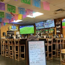 Vaqueros Mexican Restaurant - Inside, bar. Cute and cozy.