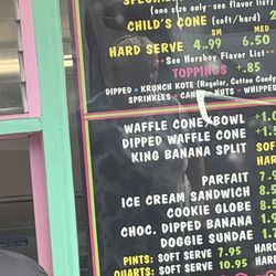 King Kone - Just a small part of the menu
