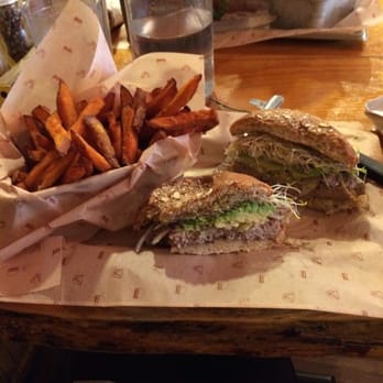 Bareburger - Murray Hill - SoCa Style burger. Left off guacamole. I have tomato allergy. Next time no sprouts, for me. Not a fan! Choc PB Sam desert! - Burgers Near Me - New York, New York
