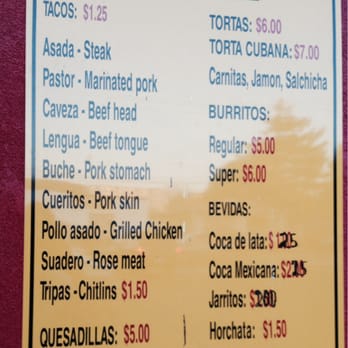 Tacos La Raza - Menu - Food Trucks Near Me - Richmond, California