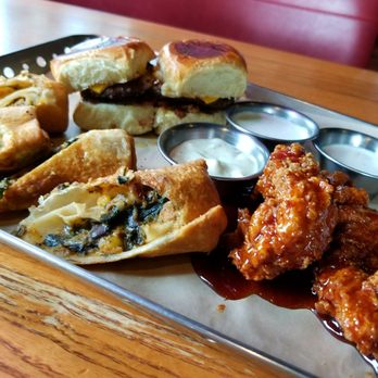 Chili's - Great your own appetizer with beef sliders, Southwest rolls and chicken crispers with honey-chipotle sauce. - Bars Near Me - Sacramento, California Chili's - Great your own appetizer with beef sliders, Southwest rolls and chicken crispers with honey-chipotle sauce. - Bars Near Me - Sacramento, California