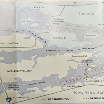 Uncle Sam Boat Tours - Map of various routes - Boat Tours Near Me - Alexandria Bay, New York Uncle Sam Boat Tours - Map of various routes - Boat Tours Near Me - Alexandria Bay, New York