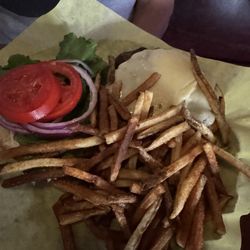 Burger and fries