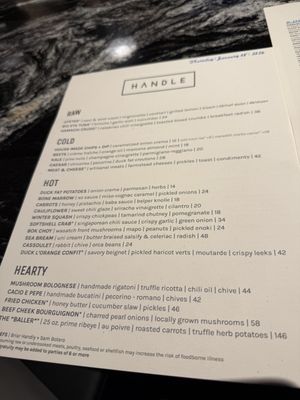 Menu photo 3 Handle Park City, UT