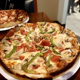 Desantis 10" pepperoni, green pepper, onion, & mushroom. Desantis 10" pepperoni, green pepper, onion, & mushroom.