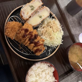 KaDon Katsu Bar - Combo with cheese katsu - Japanese Near Me - Costa Mesa, California