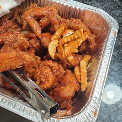 Wings and fries