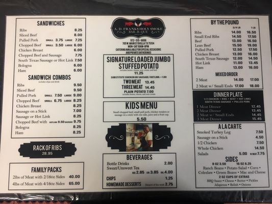 Menu photo 3 Franks Holy Smoke BBQ Ovilla, TX Menu photo 3 Franks Holy Smoke BBQ Ovilla, TX