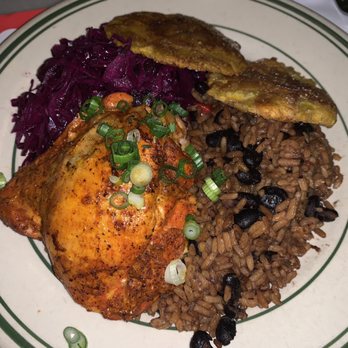 La Cubana - Chicken thigh rice + beans + tostones - Cuban Near Me - Toronto, Ontario