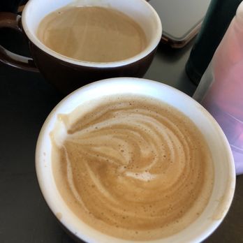 Kaladi Coffee Roasters - Two oak milk lattes - Coffee & Tea Near Me - Denver, Colorado Kaladi Coffee Roasters - Two oak milk lattes - Coffee & Tea Near Me - Denver, Colorado