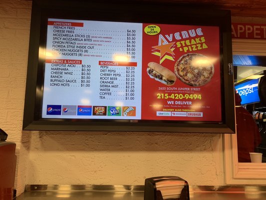 Menu photo 2 Avenue Steaks & Pizza Philadelphia, PA