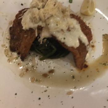 Half Shell Oyster House - Grouper on Spinach Topped With Crab - Seafood Near Me - Biloxi, Mississippi