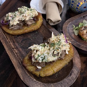 Orchid7 - Plantain sliders with pork - Caribbean Near Me - Dedham, Massachusetts Orchid7 - Plantain sliders with pork - Caribbean Near Me - Dedham, Massachusetts