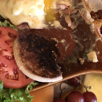 Brigs Great Beginnings - Burnt english muffin with eggs Benedict. Food came out very fast so it should've been easy to spot this and prepare a new one! - Breakfast & Brunch Near Me - Raleigh, North Carolina Brigs Great Beginnings - Burnt english muffin with eggs Benedict. Food came out very fast so it should've been easy to spot this and prepare a new one! - Breakfast & Brunch Near Me - Raleigh, North Carolina
